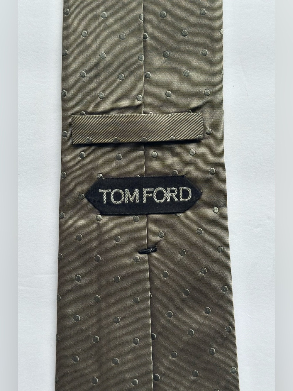 Tom Ford Gray Dotted 100% Silk Tie Italian Luxury Designer Mens Neck Wear